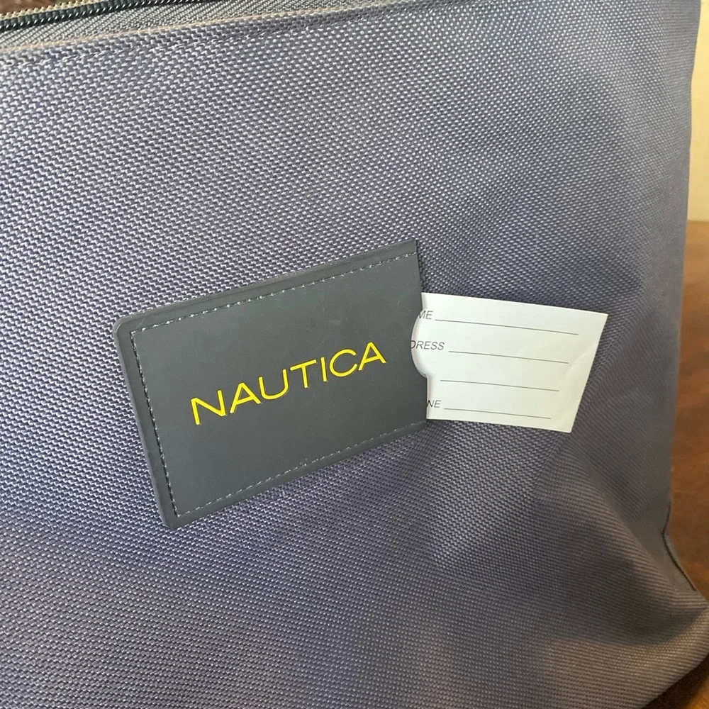 Nautica Gray and Yellow Laptop Tote Bag